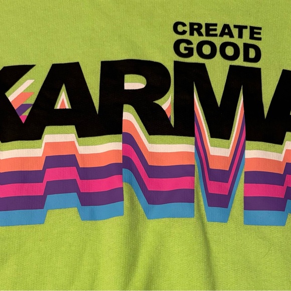 Wound Up Create Good Karma sweatshirt size S - Picture 3 of 4